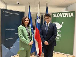Ombudsman Peter Svetina with Ambassador Anita Pipan, Permanent Representative of the Republic of Slovenia to the Office of the United Nations and other international organizations in Geneva